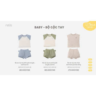  Bộ quần áo cộc tay mềm mại chất liệu Nu Doux cho bé từ 6-13kg