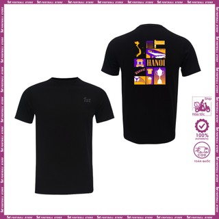 Áo thun Unisex 1st Hà Nội Football Close Up logo nhỏ màu đen cổ tròn ngắn tay thoáng mát