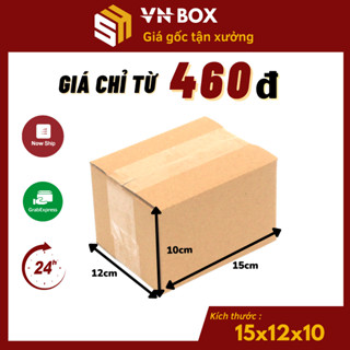15x12x10 Combo 100 Hộp Carton Đóng Hàng Thùng Giấy Đóng Hàng 3 Lớp Dày Dặn Giá Rẻ - VN BOX