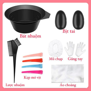 Bộ dụng cụ nhuộm tóc tại nhà tái sử dụng nhiều lần 7 món
