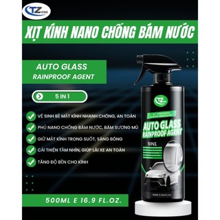 Xịt Chống Bám Nước Kính Ô Tô TZone 500ml, Phủ Nano Kính Ô Tô Tạo Hiệu Ứng Hoa Sen Tăng Tầm Nhìn Cho Người Lái Xe
