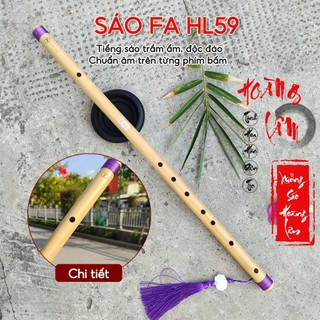 Sáo Trúc Giá Rẻ Fa Trầm HL59T Chuẩn âm - Thiết Kế Độc Đáo, Âm Thanh Sắc Nét Xưởng Sáo Hoàng Lâm