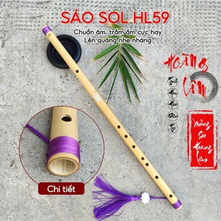 Sáo Trúc Sol Trầm G4 HL59 - Hòa Quyện Cùng Văn Hóa Truyền Thống Xưởng Sáo Hoàng Lâm