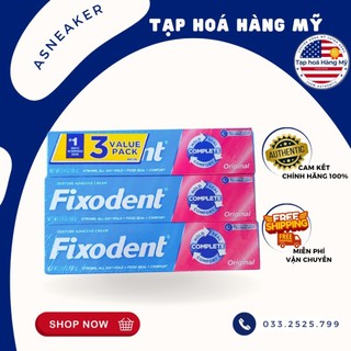 Keo dán răng giả Fixodent, dán răng giả Fixodent 68g mẫu mới 2024 - Nhập Mỹ