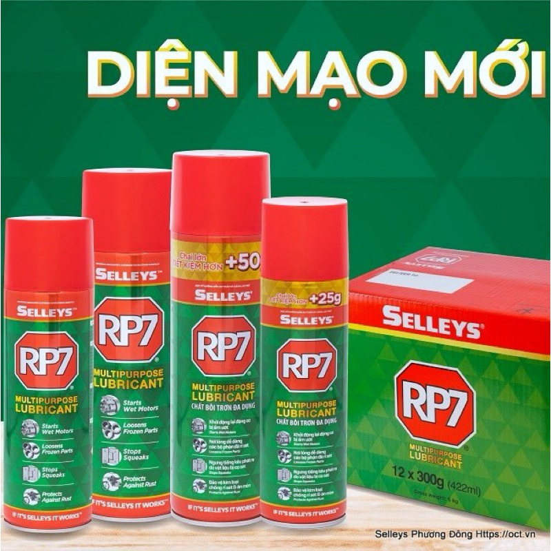 Combo 3 chai xịt chống rỉ RP7 350g