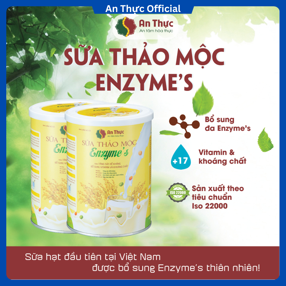Sữa Hạt Thảo Mộc Enzyme's Bổ Sung Đa Enzyme Thiên Nhiên 400 gram An Thực