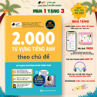 Sách tự học 2000 từ tiếng anh kèm khoá học hitbooks - tác giả huyền windy