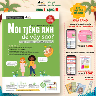 Sách Nói tiếng Anh dễ vậy sao? Easy English Step-By-Step - TẶNG KHOÁ HỌC HITBOOKS - Tác giả HUYỀN WINDY