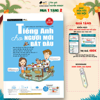 Sách - Tiếng Anh Cho Người Mới Bắt Đầu - TẶNG KHOÁ HỌC HITBOOKS - Tác Giả HUYỀN WINDY