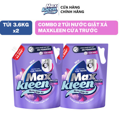 (LS) Combo 2 túi nước giặt cửa trước MaxKleen Huyền diệu + dấu ấn ngọt ngào