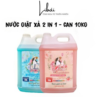 Can nước giặt xả sinh học Libái 10Kg đậm đặc - lưu hương đến 72H an toàn cho cả gia đình