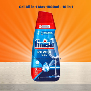 Gel rửa bát Finish All In 1 Max 1000ml 10 in 1 dùng cho máy rửa bát máy rửa chén