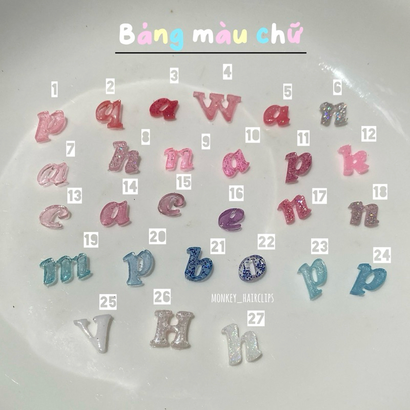 Charm custom kẹp, ốp lưng, gương, lược... ( ib để chọn charm, nhận đơn từ 5 charm )