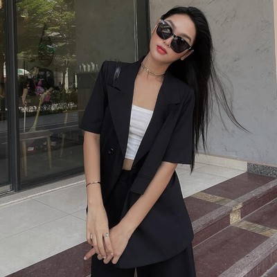 Áo blazer tay ngắn 1 nút sang trọng thời trang Callene (L2392)