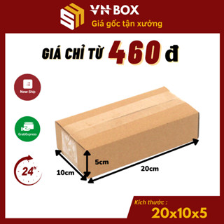 20x10x5 Combo 100 Hộp carton đóng hàng hộp giấy ship cod gói hàng mỹ phẩm giá gốc tận xưởng - VN Box