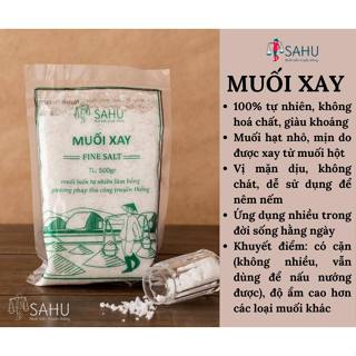Muối xay SAHU 750g 100% muối biển tự nhiên sản xuất theo phương pháp truyền thống làng muối Sa Huỳnh Quảng Ngãi