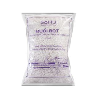 Muối bọt SAHU gói 1 kg muối biển tự nhiên sản xuất theo phương pháp truyền thống làng muối Sa Huỳnh Quảng Ngãi