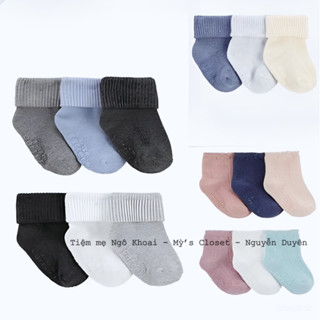 Set 3 đôi tất ấm ápcó chống trơn trượt xuất xịn cho bé yêu siêu đẹp