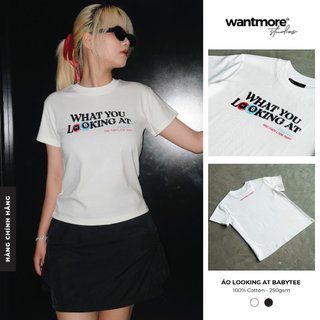 Áo thun baby tee freesize tay ngắn ôm body basic hottrend wantmore.studios - looking at