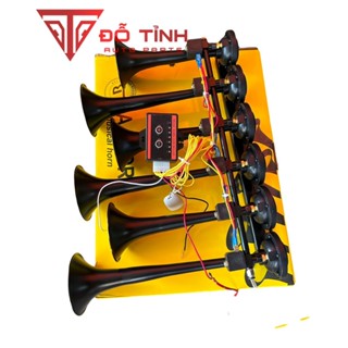 Bộ còi hơi 6 loa Basuri Trung quốc kèm hộp nhạc nhiều bài.