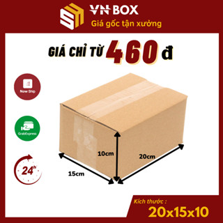 20x15x10 Combo 100 Hộp carton đóng hàng, hộp giấy gói hàng - VN Box
