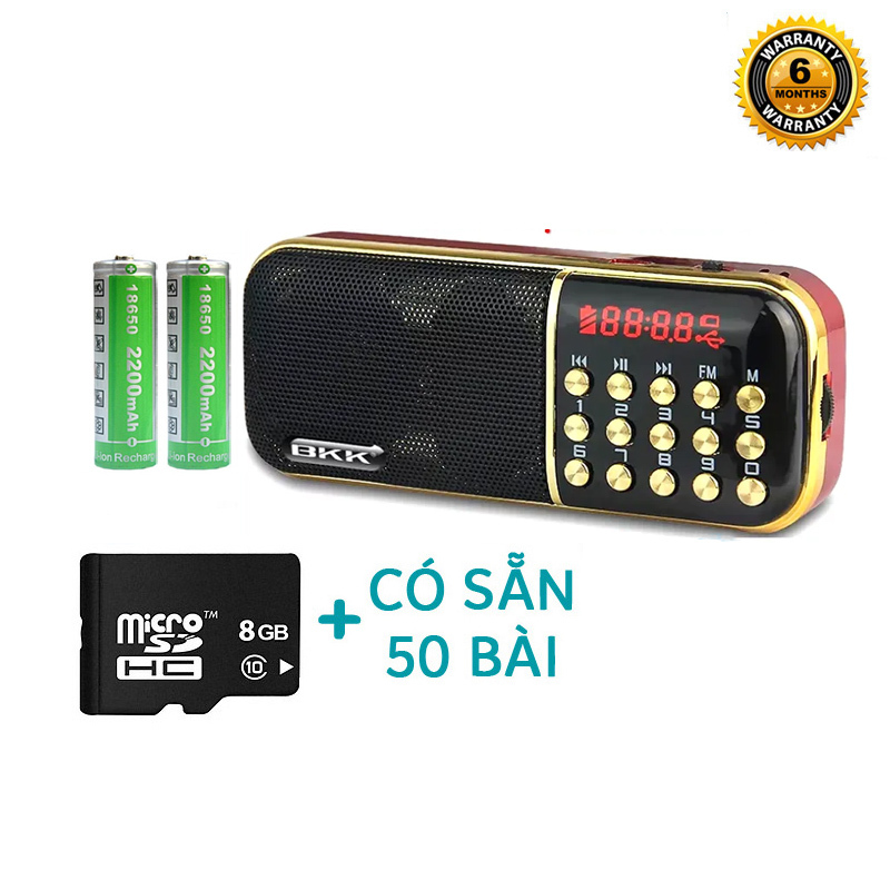 Loa đa năng BKK B851 tích hợp 2 khe thẻ nhớ - Pin khủng 4400mah (kèm thẻ hoặc không thẻ) phụ kiện 19