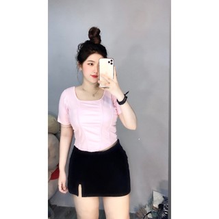 Áo Thun cổ U XƯƠNG CÁ nữ Bigsize - A23