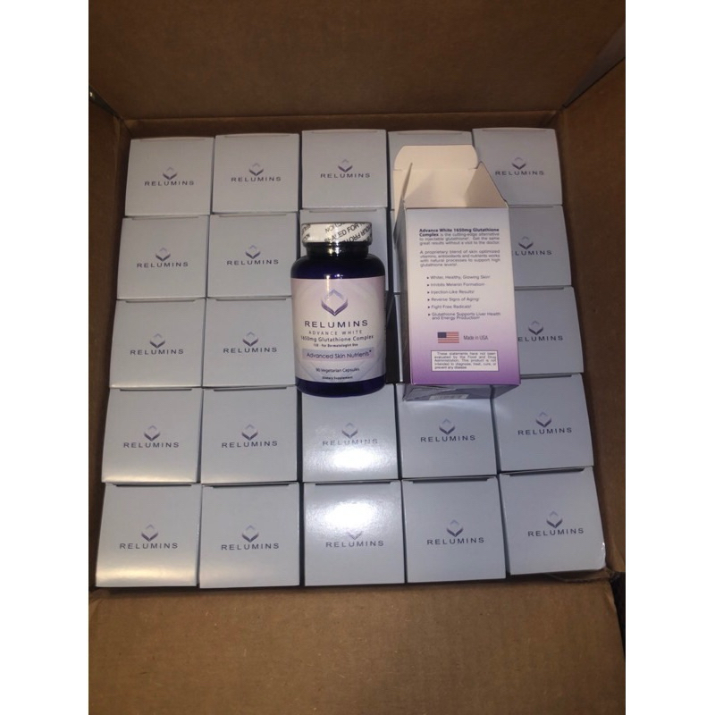 Viên uống Relumins advance white 1650mg của Mỹ hỗ trợ trắng da