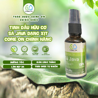 Tinh dầu sả java dạng xịt hữu cơ đuổi muỗi Come On 30ml, hương thơm tự nhiên, dưỡng tóc, làm đẹp da, giảm căng thẳng