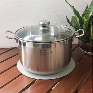Nồi luộc gà 1 đáy cao cấp HT Cook  Fivestar nắp kính size 26cm / 28cm / 30cm /32cm , dùng được bếp từ , gas , hồng ngoại