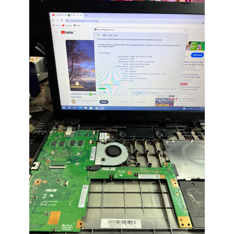 Main Laptop Asus X540SA X540S Cpu N3060 Ram 4G Zin Full