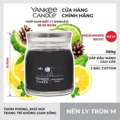 Nến ly tròn sáp đậu nành Yankee Candle size M (369g) - Midsummer's Night