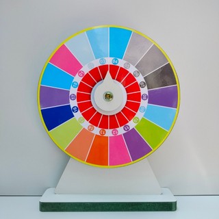 Vòng quay may mắn (nhiều màu vòng tròn trong có số 18 ô - kt: 25cm x 35cm)