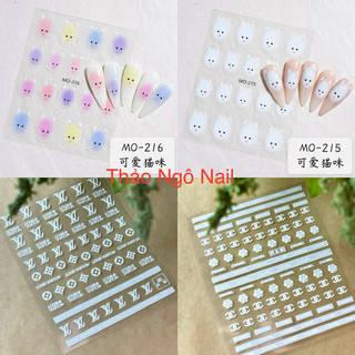 Stick dán móng 5d hạt dẻ dành cho nail
