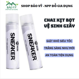 Bình Xịt Vệ Sinh Giày, Bình Xịt Bọt Tuyết Giặt Khô Giày, Dung Dịch Vệ Sinh Giày Dép Sneaker Cao Cấp