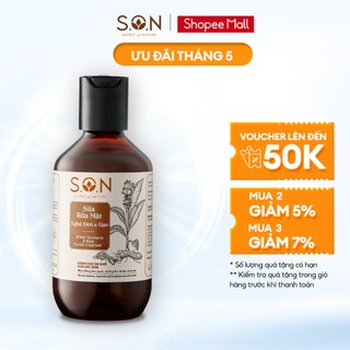 Sữa rửa mặt nghệ đen & gạo S.O.N dành cho da khô 100ml