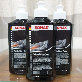 Đánh bóng xóa xước bảo vệ sơn xe - SONAX polish wax color 296141 ( Dành cho sơn xe màu đen )