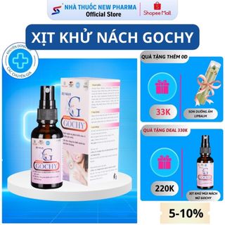Xịt Khử Mùi Nách Gochy, Giúp Làm Thơm, Khử Mùi Hôi, Ngăn Ngừa Vi Khuẩn Gây Mùi - Nữ (30ml)