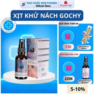 Xịt Khử Mùi Nách Gochy Giúp Làm Thơm, Khử Mùi Hôi, Ngăn Ngừa Vi Khuẩn Gây Mùi - Nam (30ml)