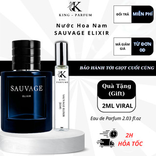 Nước hoa nam King Parfum SAUVAGE ELIXIR hương dương xỉ phương đông Mạnh mẽ, phóng khoáng, tinh tế