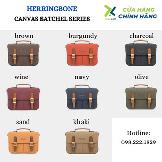 Túi đựng máy ảnh Herringbone Canvas Satchel Medium Hàn Quốc | Hàng chính hãng, giá tốt