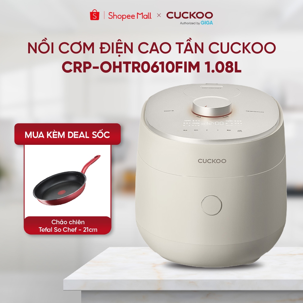 Nồi cơm điện cao tần áp suất kép Cuckoo CRP-OHTR0610FIM - Yên tĩnh - Nấu nhanh, nhiều chế độ nấu