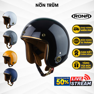 Mũ bảo hiểm 3/4 Rona R8 freesize 55-58cm phù hợp cho nam và nữ đi xe máy tại Nón Trùm