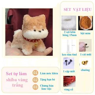 Set vật liệu tự làm gấu bông mini poddle tiny dễ thương tặng bạn bè, làm móc khóa, chưng bàn làm việc