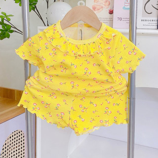  Bộ cotton thông hơi bé gái bèo cổ hoạ tiết xuất Nhật 