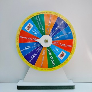 Vòng quay ( ăn nhậu viền vàng 12 ô đứng - Kt: 25cm cao 35cm)