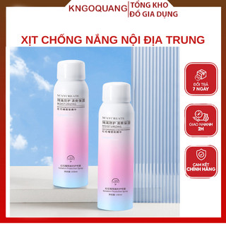 Xịt Chống Nắng Trắng da Maycreate 150ml Nội Địa Trung, xịt chống nắng nâng tone da body dạng xịt phun sương