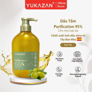 Dầu Tắm Yukazan Purification 55% 500ML - Tinh dầu hoa chuông xanh, olive và bơ hạt mỡ dưỡng ẩm giúp da mềm mịn