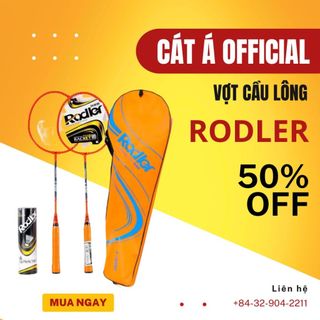 VỢT CẦU LÔNG RODLER HỢP KIM NHÔM- Tặng 1 hộp 6 quả cầu xịn- Khung siêu bền, dây vợt căng [Bộ 2 chiếc]