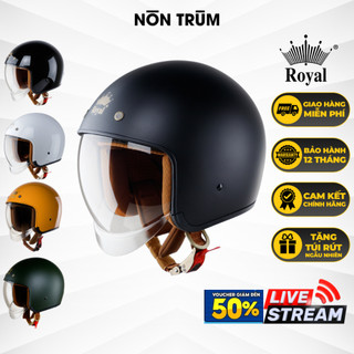 Mũ bảo hiểm 3/4 Royal M139 có kính âm chính hãng size M L XL đi xe máy phân phối tại Nón Trùm